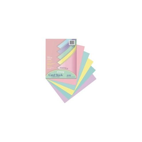 Pacon Laser Print Printable Multipurpose Card Stock - 10% Recycled - Letter - 8.50" x 11" - 65 lb Basis Weight - 100 Sheets/Pack - Card Stock - 5 Assorted Pastel Colors
