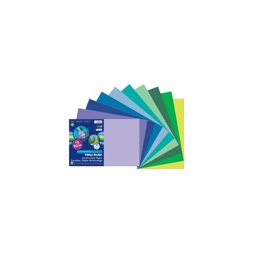 Tru-Ray Construction Paper - Project, Bulletin Board - 18" x 12" - 1 Pack - Cool Assorted - Paper