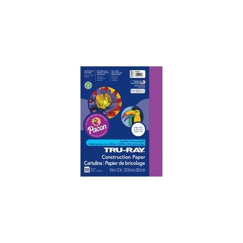 Tru-Ray Construction Paper - Project, Bulletin Board - 12" x 9" - 50 / Pack - Magenta - Sulphite