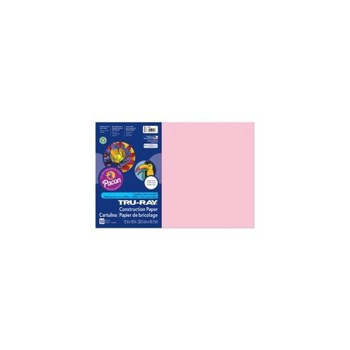 Tru-Ray Heavyweight Construction Paper - 18" x 12" - 50 / Pack - Pink - Sulphite