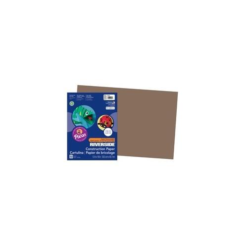 Riverside Construction Paper - 18" x 12" - 50 / Pack - Brown