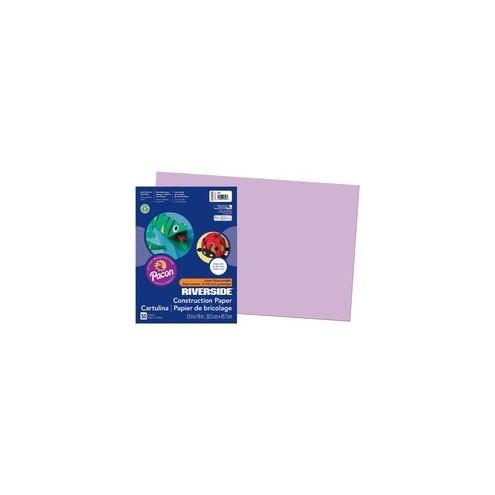 Pacon Riverside Groundwood Construction Paper - 12" x 18" - Lilac