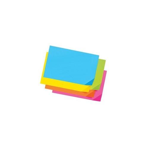 Pacon Super Bright Tagboard - Sign, Poster, Art, ClassRoom Project - 100 Piece(s) - 12" x 18" - 100 / Pack - Bright Pink, Bright Orange, Bright Lime, Bright Yellow, Bright Blue