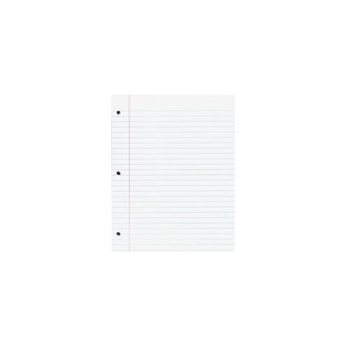 Pacon Ruled Composition Paper - Letter - 500 Sheets - Wide Ruled - 0.38" Ruled Red Margin - 8 1/2" x 11" - White Paper - Hole-punched - 500 / Ream