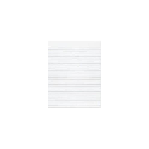 Pacon Composition Paper - Letter - Printed - Wide Ruled - 0.375" Front Line(s) Space - 16lb Basis Weight - Letter 8.5" x 11" - White Paper - Bond Paper - 500 / Ream - No Margin