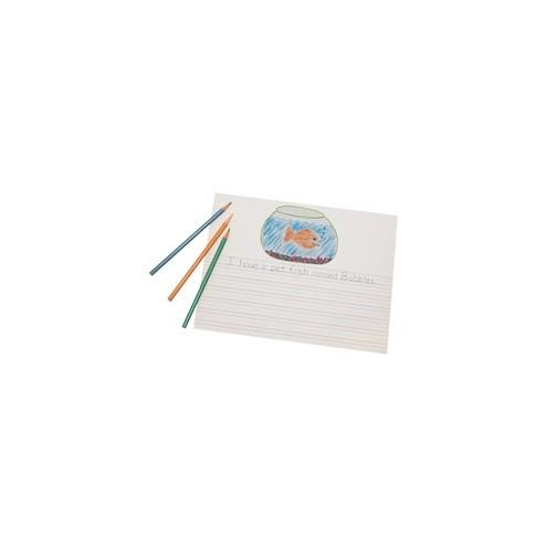 Pacon Multi-program Picture Story Paper - 0.50" Ruled - 4.25" Picture Story Space - Unruled - 12" x 9" - Assorted Cover - Chipboard Cover - Grade, Hard Cover - 500 / Ream
