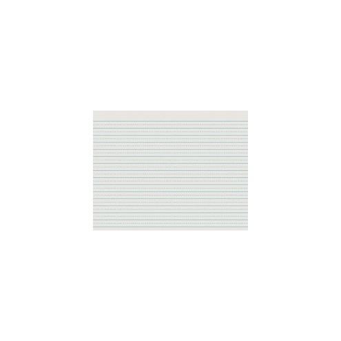 Pacon 2623 Alternate Dotted Newsprint Practice Paper - 500 Sheets - 0.50" Ruled - 30 lb Basis Weight - 11" x 8 1/2" - White Paper - 500 / Ream