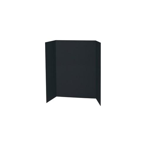Pacon Presentation Boards - 36" Height x 48" Width - Black Surface - Tri-fold - 24 / Carton
