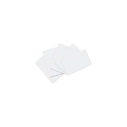 Pacon Ruled Index Cards - Front Ruling Surface - Ruled - 0.25" Ruled - 3" x 5" - White Paper - Sturdy - 100 / Pack