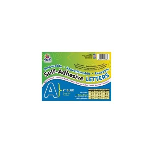 Pacon Reusable Self-Adhesive Letters - (Uppercase Letters, Number, Punctuation Marks) Shape - Self-adhesive - Acid-free, Fadeless - 2" Length - Puffy Font - Blue - 159 / Pack