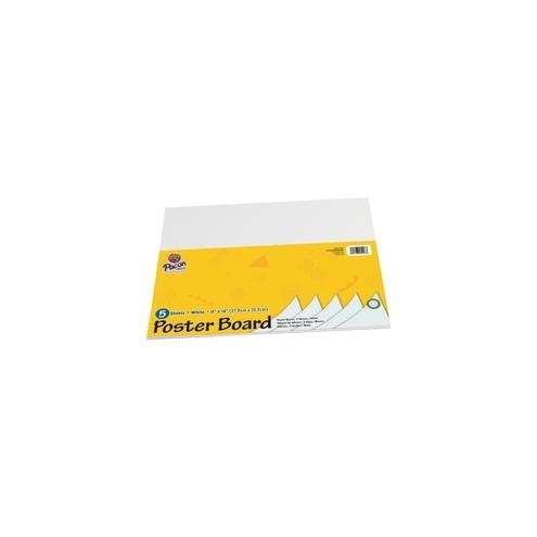 UCreate Poster Board Package - Poster, Sign, Art, Office Project, Home Project, Chart - 11" x 14" - 5 / Pack - White