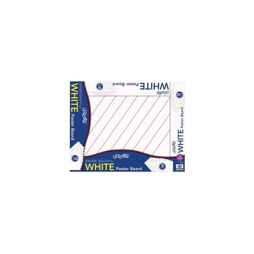 UCreate Poster Board Package - Multipurpose - 28" x 22" - 10 / Pack - White