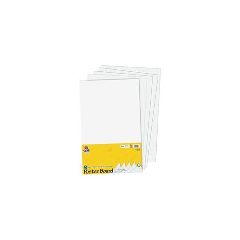 UCreate Poster Board Package - Craft - 14" x 22" - 5 / Pack - White