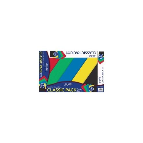 UCreate Poster Board Package - Craft - 14" x 22" - 5 / Pack - Assorted