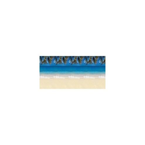 Fadeless Tropical Beach Design Bulletin Board Papers - Display, Decoration, Bulletin Board, Table Skirting, Classroom - 48" x 50 ft - 1 Roll - Assorted