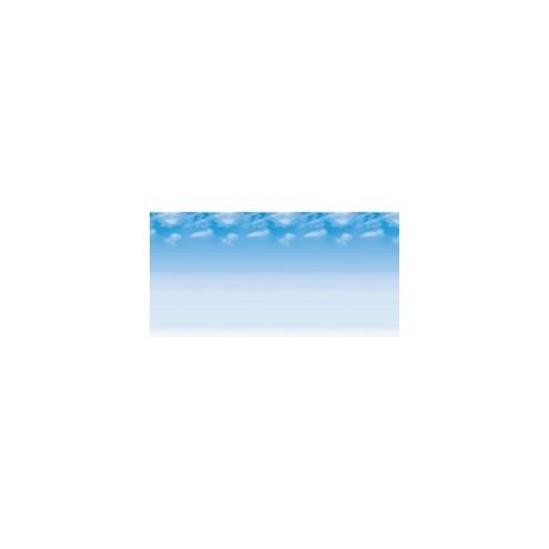 Fadeless Wispy Clouds Design Bulletin Board Papers - Bulletin Board, Display, Table Skirting, Decoration - 2" x 48"50 ft - 1 Roll
