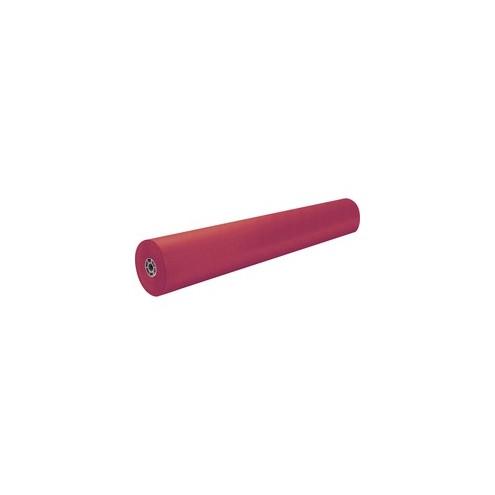 Rainbow Colored Kraft Duo-Finish Kraft Paper - ClassRoom Project - 36" x 1000 ft - 1 Roll - Flame Red - Kraft