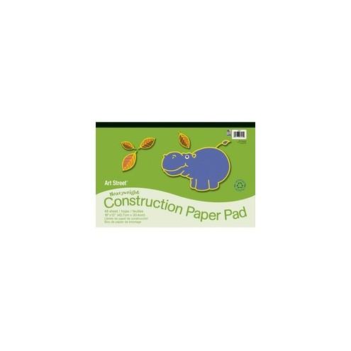 SunWorks Heavyweight Construction Paper Pad - Decoration, Art Project, Craft Project - 18" x 12" - 48 / Pad - Assorted - Paper