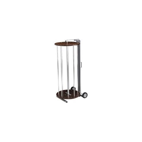 Pacon Rotary Art Roll Rack - 48" Roll Width Supported - Rotary, Mobile Unit, Powder Coated - Gray - Rubber - 1 Each