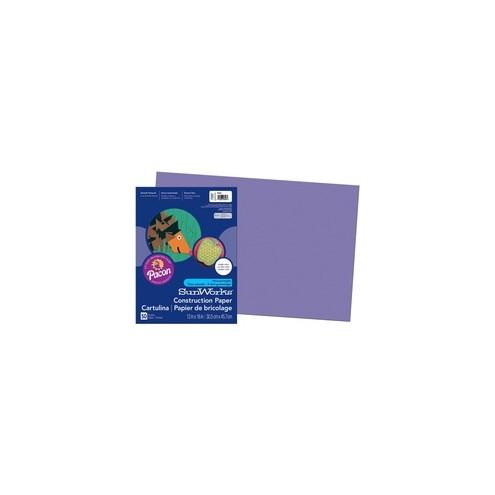 SunWorks Construction Paper - Multipurpose - 0.40" x 18"12" - 50 / Pack - Violet - Paper