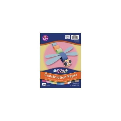 Pacon Lightweight Construction Paper - Art, Craft - 9" x 12" - 200 / Pack - Assorted