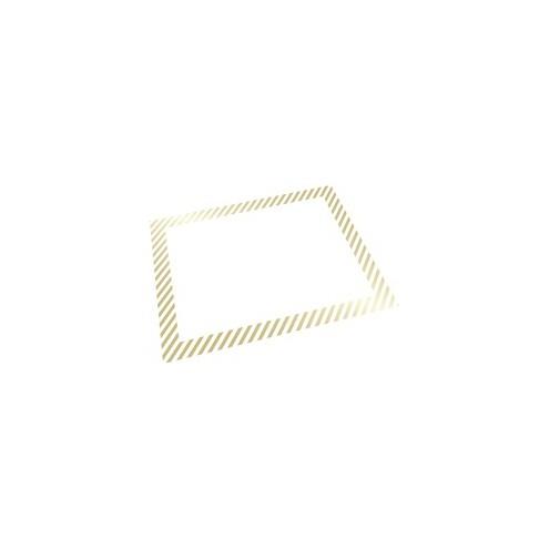 Pacon Foil Stripe Border Poster Board - School, Home, Office - 22" x 28"0.02" - Striped Border - 25 / Carton - Silver, Gold