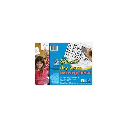 GoWrite!&reg; Dry Erase Learning Board - Dry-erase, Two-sided, 3/4" Rule/Plain - 11" Width x 8.25" Height - No - 5 / Pack