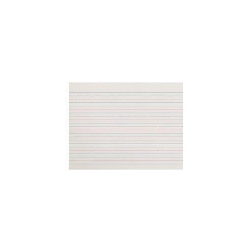 Zaner-Bloser Dotted Midline Newsprint Paper - 500 Sheets - 0.63" Ruled - Unruled - 10 1/2" x 8" - White Paper - Grade - 500 / Pack