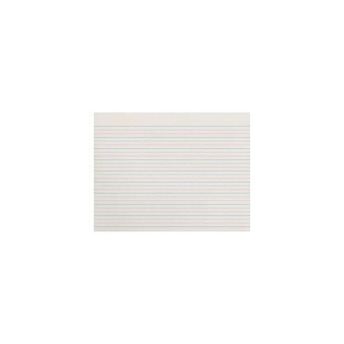 Zaner-Bloser Dotted Midline Newsprint Paper - 500 Sheets - 0.50" Ruled - Unruled - 10 1/2" x 8" - White Paper - Grade - 500 / Pack