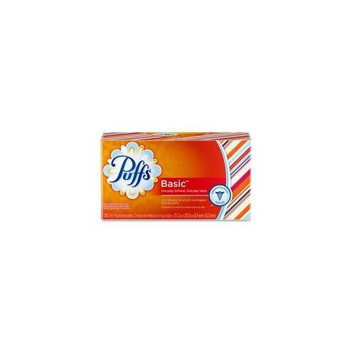 Puffs Facial Tissue - 2 Ply - White - Strong, Absorbent, Soft - For General Purpose - 1 / Box