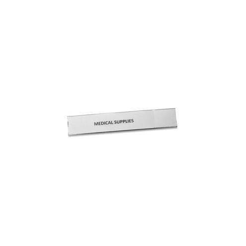 Panter Panco Clear Magnetic Tube 1" Label Holders - Plastic - 10 / Pack - Black, Black