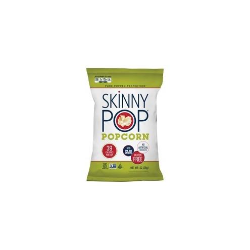 SkinnyPop Skinny Pop Popcorn - Non-GMO, Gluten-free, Dairy-free, Fat-free, Preservative-free - Original - 1 oz - 12 / Carton