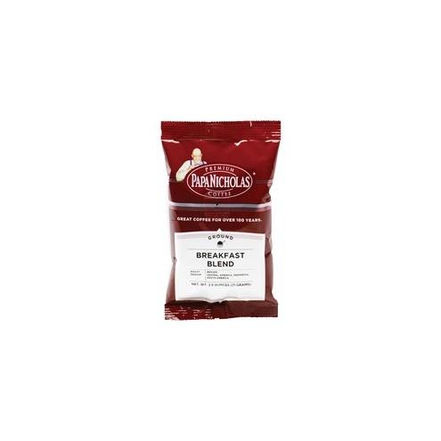 PapaNicholas Breakfast Blend Coffee - Regular - Arabica, Breakfast Blend - Medium - 2.5 oz Per Carton - 18 Packet - 18 / Carton
