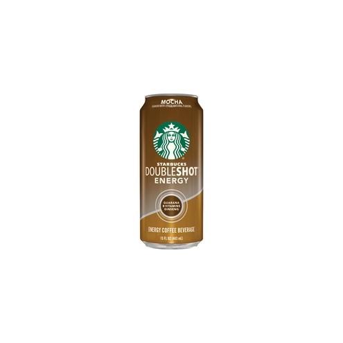 Starbucks Doubleshot Mocha Energy Drink - Ready-to-Drink - Mocha Flavor - 15 fl oz (444 mL) - 12 / Carton