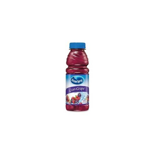 Ocean Spray Cran-Grape Juice Drink - Cranberry, Grape Flavor - 15.20 fl oz (450 mL) - Bottle - 12 / Carton