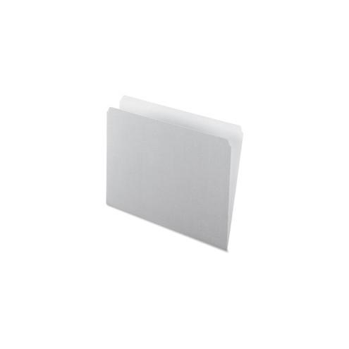 Pendaflex Straight Cut Colored File Folders - Letter - 8 1/2" x 11" Sheet Size - 11 pt. Folder Thickness - Gray - Recycled - 100 / Box