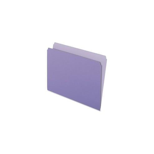 Pendaflex Straight Cut Colored File Folders - Letter - 8 1/2" x 11" Sheet Size - 11 pt. Folder Thickness - Lavender - Recycled - 100 / Box