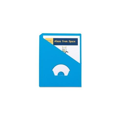 Pendaflex Slash Pocket Project Folders - Letter - 8 1/2" x 11" Sheet Size - 3 1/2" Expansion - 11 pt. Folder Thickness - Blue - Recycled - 25 / Pack