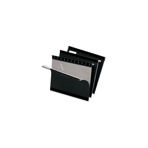 Pendaflex Reinforced Hanging Folders - Letter - 8 1/2" x 11" Sheet Size - 1/5 Tab Cut - Black - Recycled - 25 / Box