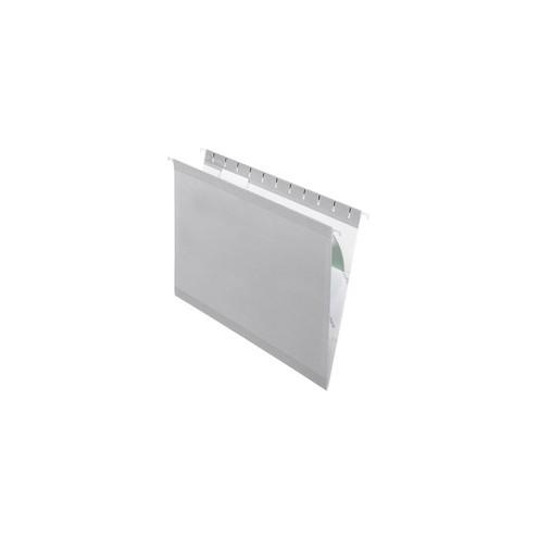 Pendaflex Reinforced Hanging Folders - Letter - 8 1/2" x 11" Sheet Size - 1/5 Tab Cut - 11 pt. Folder Thickness - Gray - Recycled - 25 / Box