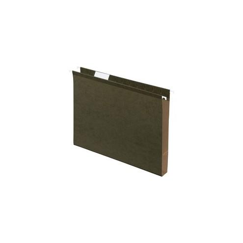 Pendaflex Ex-capacity Reinforced Hanging Folders - 1" Folder Capacity - Letter - 8 1/2" x 11" Sheet Size - Folder - Standard Green - Recycled - 25 / Box