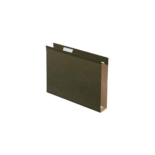 Pendaflex Ex-capacity Reinforced Hanging Folders - 2" Folder Capacity - Letter - 8 1/2" x 11" Sheet Size - Folder - Standard Green - Recycled - 25 / Box