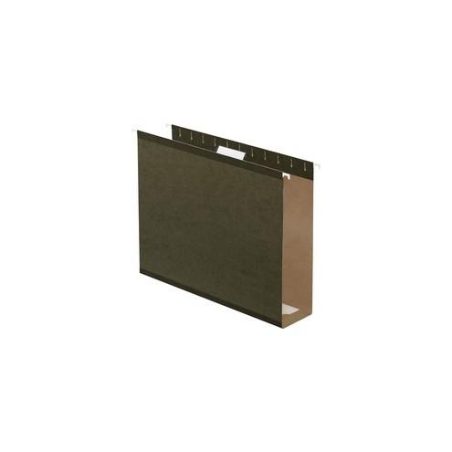 Pendaflex Ex-capacity Reinforced Hanging Folders - 3" Folder Capacity - Letter - 8 1/2" x 11" Sheet Size - Folder - Pressboard - Standard Green - Recycled - 25 / Box