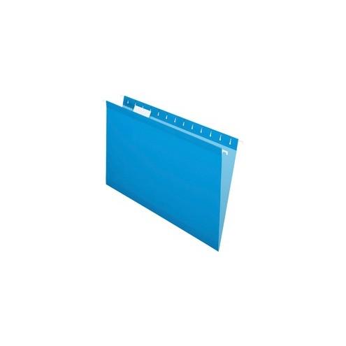 Pendaflex Reinforced Hanging Folders - Legal - 8 1/2" x 14" Sheet Size - 1/5 Tab Cut - Blue - Recycled - 25 / Box