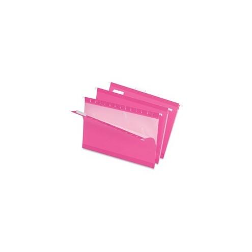 Pendaflex Reinforced Hanging Folders - Legal - 8 1/2" x 14" Sheet Size - 1/5 Tab Cut - Pink - Recycled - 25 / Box