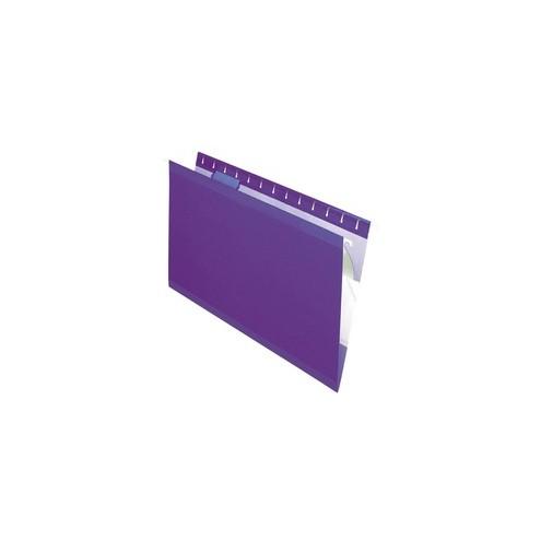 Pendaflex Reinforced Hanging Folders - Legal - 8 1/2" x 14" Sheet Size - 1/5 Tab Cut - Polylaminate - Violet - Recycled - 25 / Box