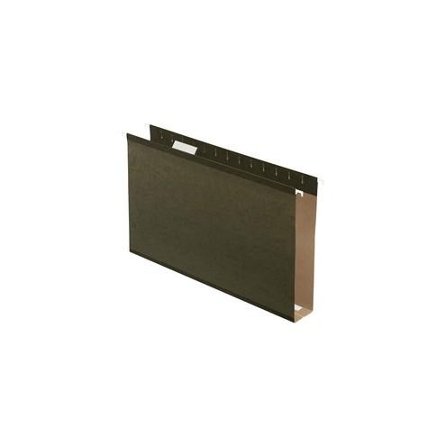 Pendaflex Extra Capacity Reinforced Hanging Folder - 2" Folder Capacity - Legal - 8 1/2" x 14" Sheet Size - Pressboard - Standard Green - Recycled - 25 / Box
