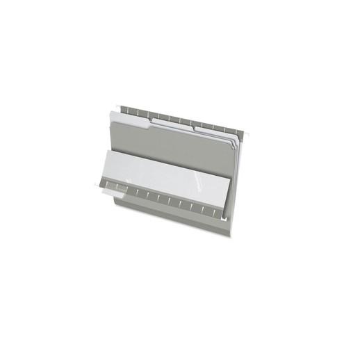 Pendaflex 1/3-cut Tab Color-coded Interior Folders - Letter - 8 1/2" x 11" Sheet Size - 1/3 Tab Cut - Gray - Recycled - 100 / Box