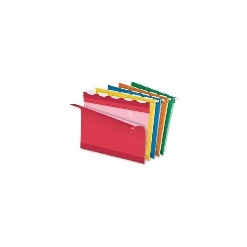 Pendaflex Ready-Tab Color Hanging Folders - Letter - 8 1/2" x 11" Sheet Size - 1/5 Tab Cut - Assorted - Recycled - 25 / Box