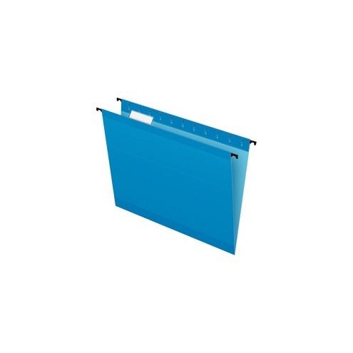 Pendaflex SureHook Reinforced Hanging Folders - Letter - 8 1/2" x 11" Sheet Size - 1/5 Tab Cut - Blue - Recycled - 20 / Box